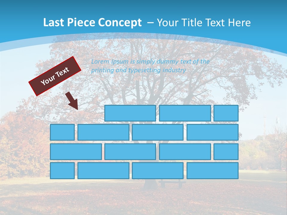 Leaf Blue Fall PowerPoint Template