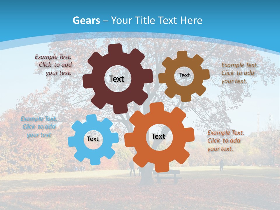 Leaf Blue Fall PowerPoint Template