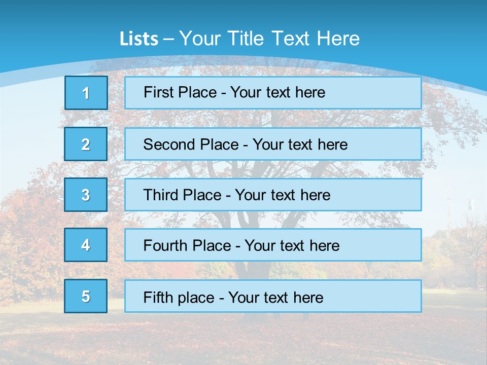 Leaf Blue Fall PowerPoint Template