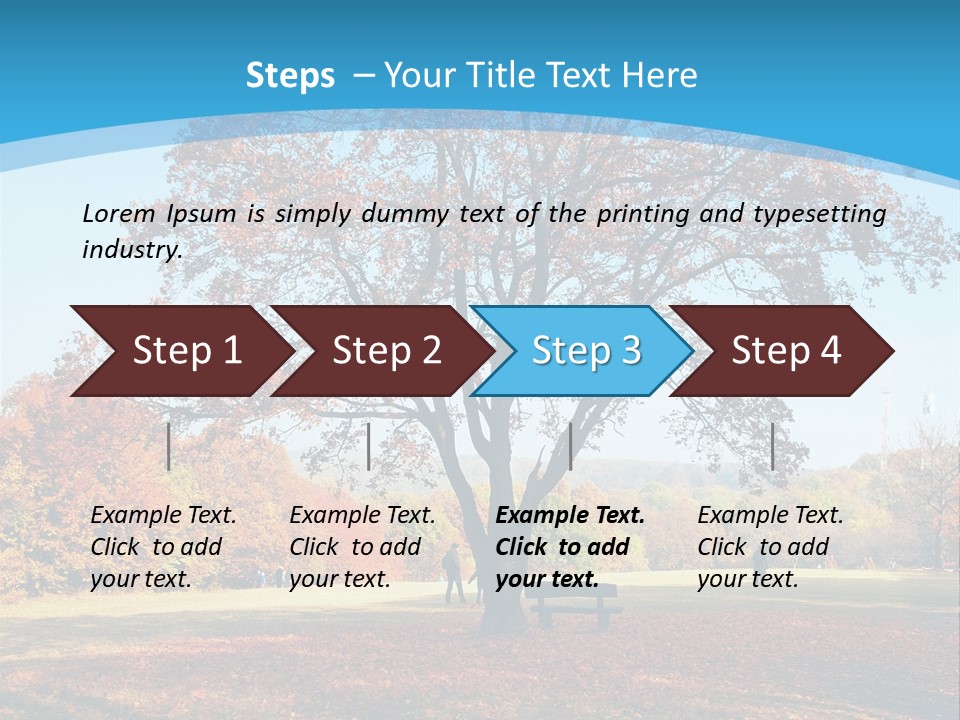 Leaf Blue Fall PowerPoint Template