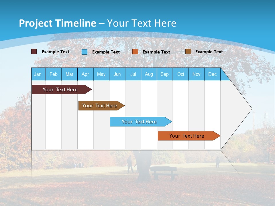 Leaf Blue Fall PowerPoint Template