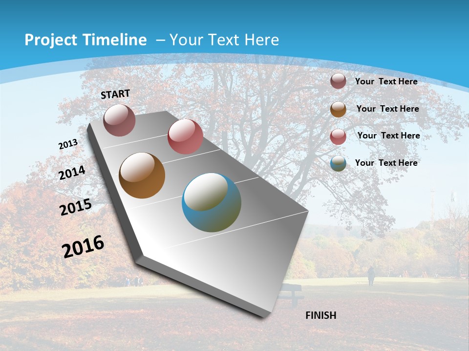 Leaf Blue Fall PowerPoint Template