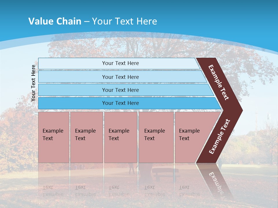 Leaf Blue Fall PowerPoint Template