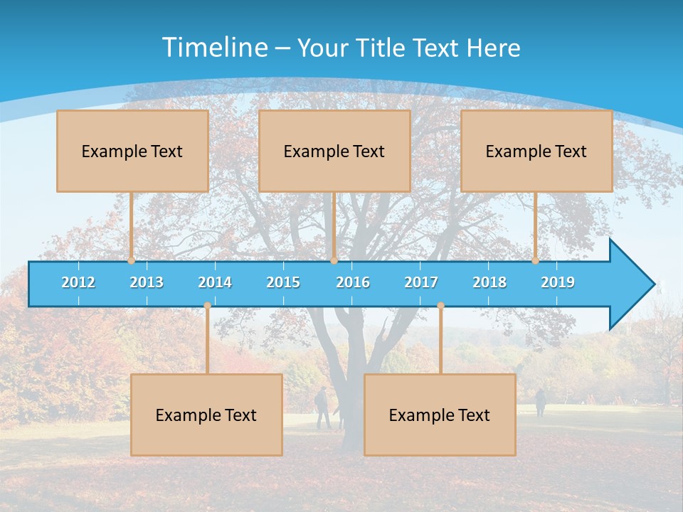 Leaf Blue Fall PowerPoint Template