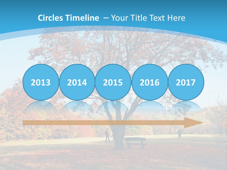 Leaf Blue Fall PowerPoint Template