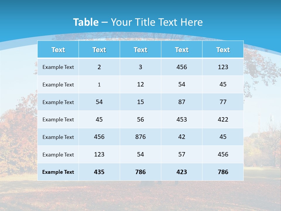 Leaf Blue Fall PowerPoint Template