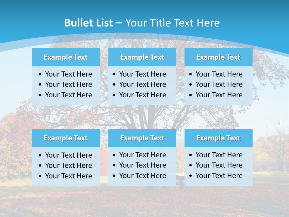 Leaf Blue Fall PowerPoint Template