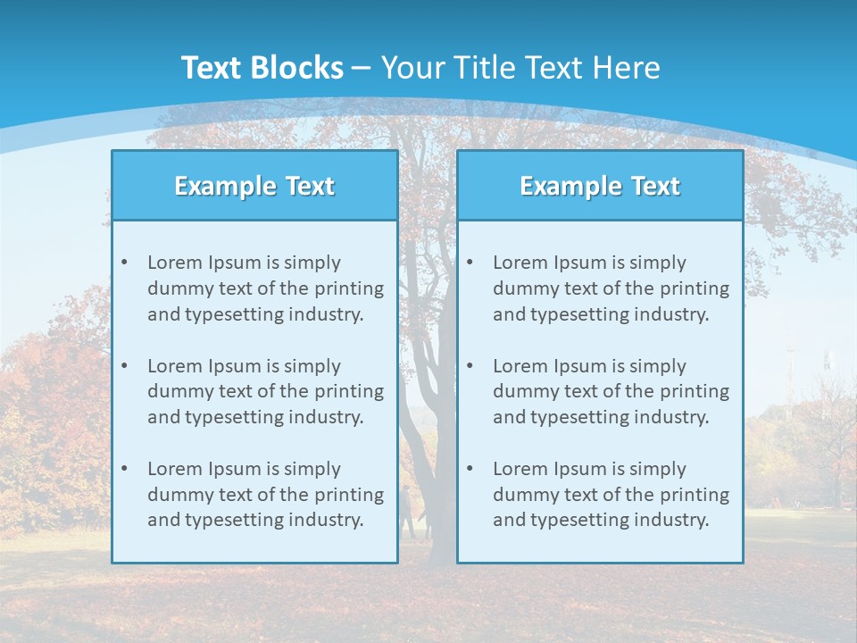 Leaf Blue Fall PowerPoint Template