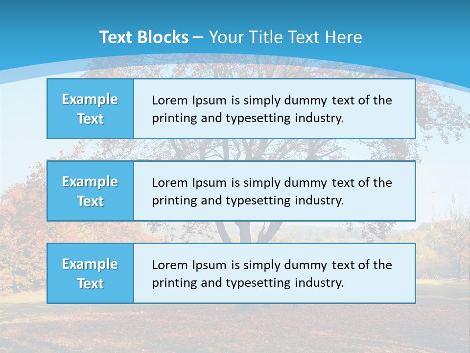 Leaf Blue Fall PowerPoint Template