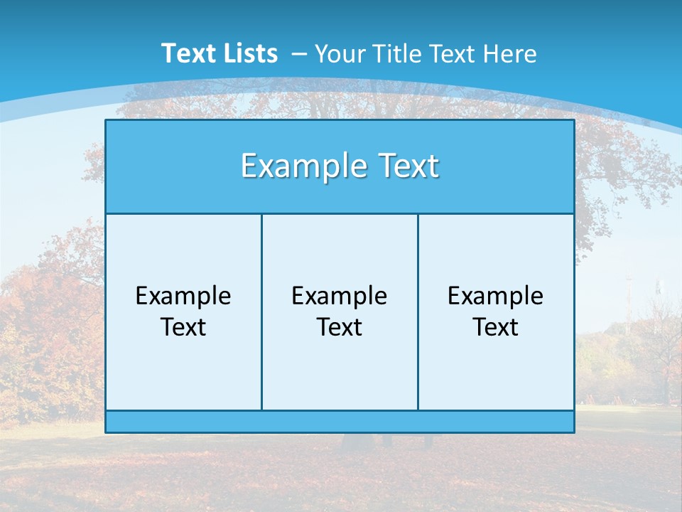 Leaf Blue Fall PowerPoint Template