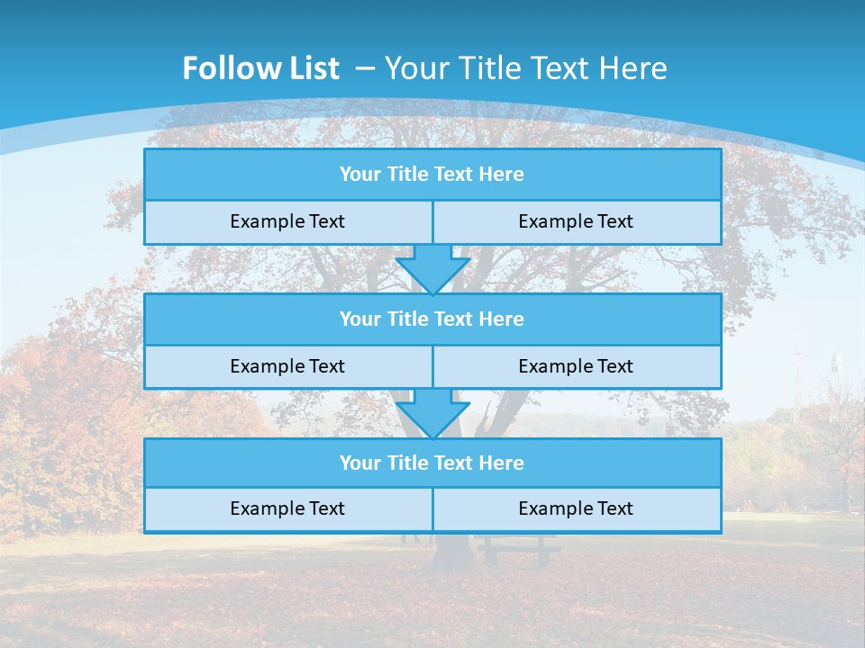 Leaf Blue Fall PowerPoint Template