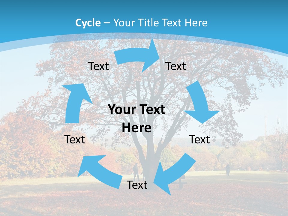 Leaf Blue Fall PowerPoint Template