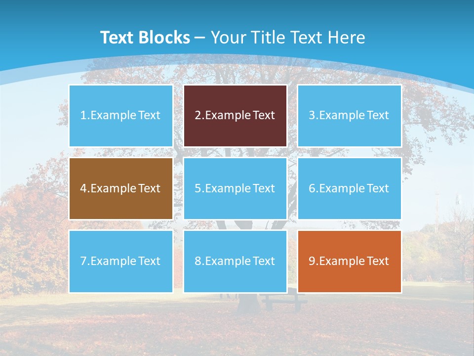 Leaf Blue Fall PowerPoint Template