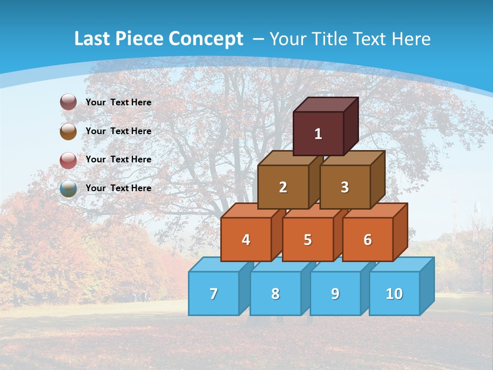 Leaf Blue Fall PowerPoint Template