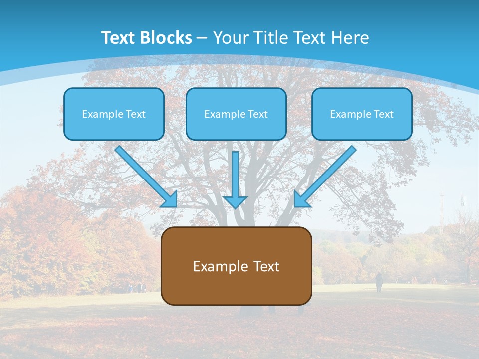 Leaf Blue Fall PowerPoint Template