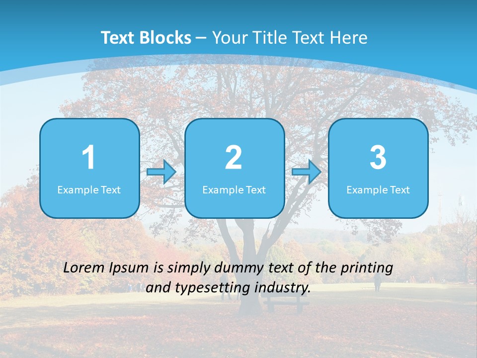 Leaf Blue Fall PowerPoint Template