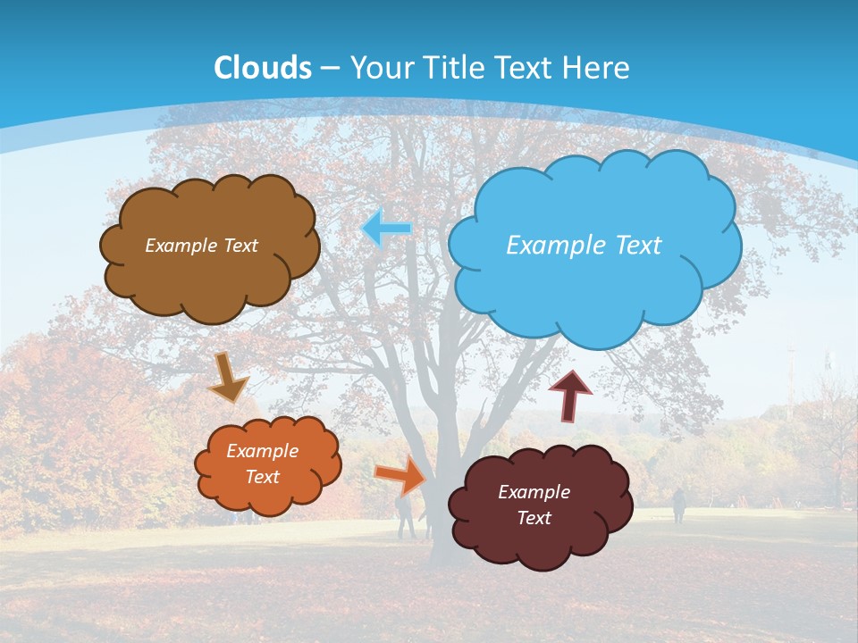 Leaf Blue Fall PowerPoint Template