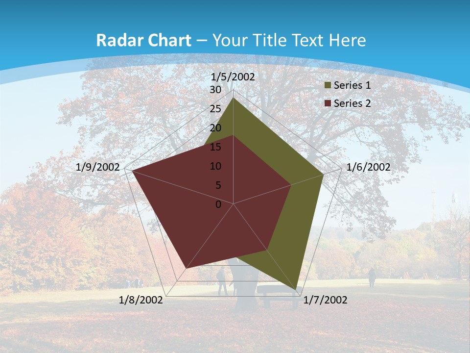 Leaf Blue Fall PowerPoint Template