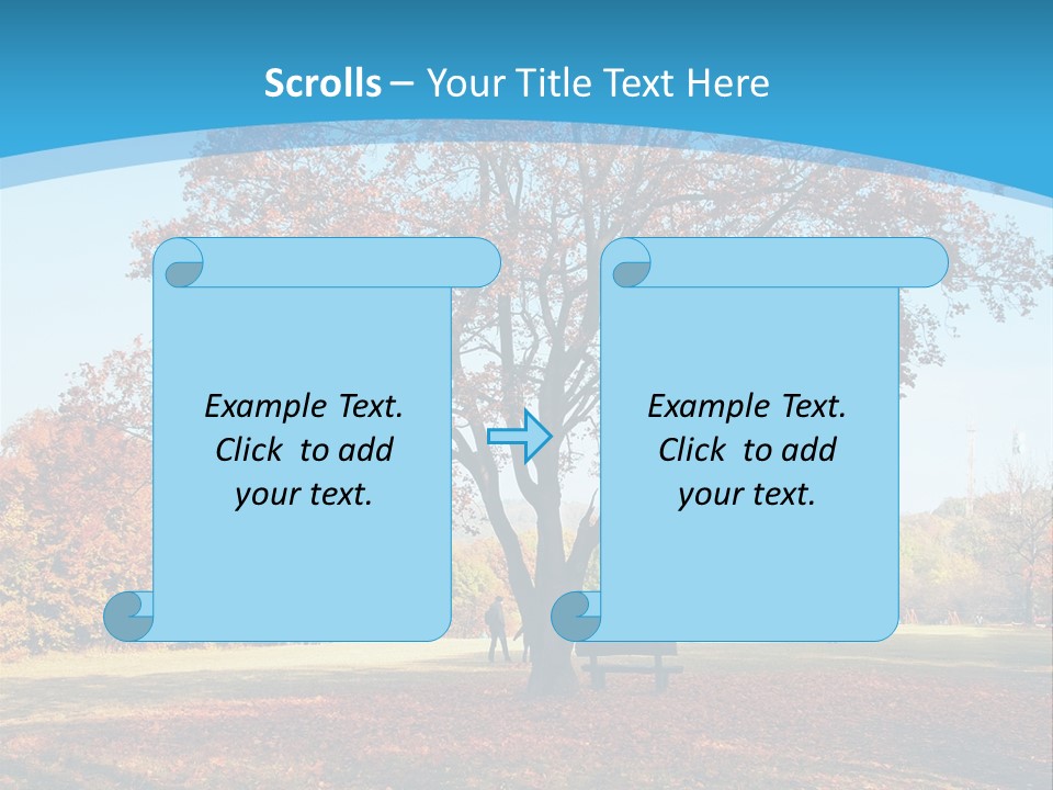 Leaf Blue Fall PowerPoint Template