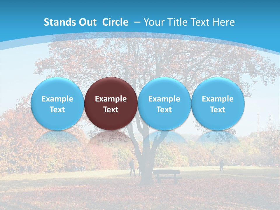Leaf Blue Fall PowerPoint Template