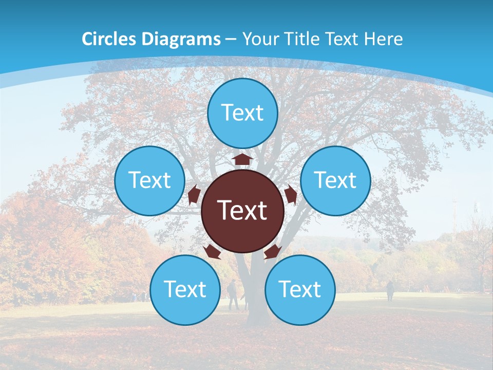 Leaf Blue Fall PowerPoint Template