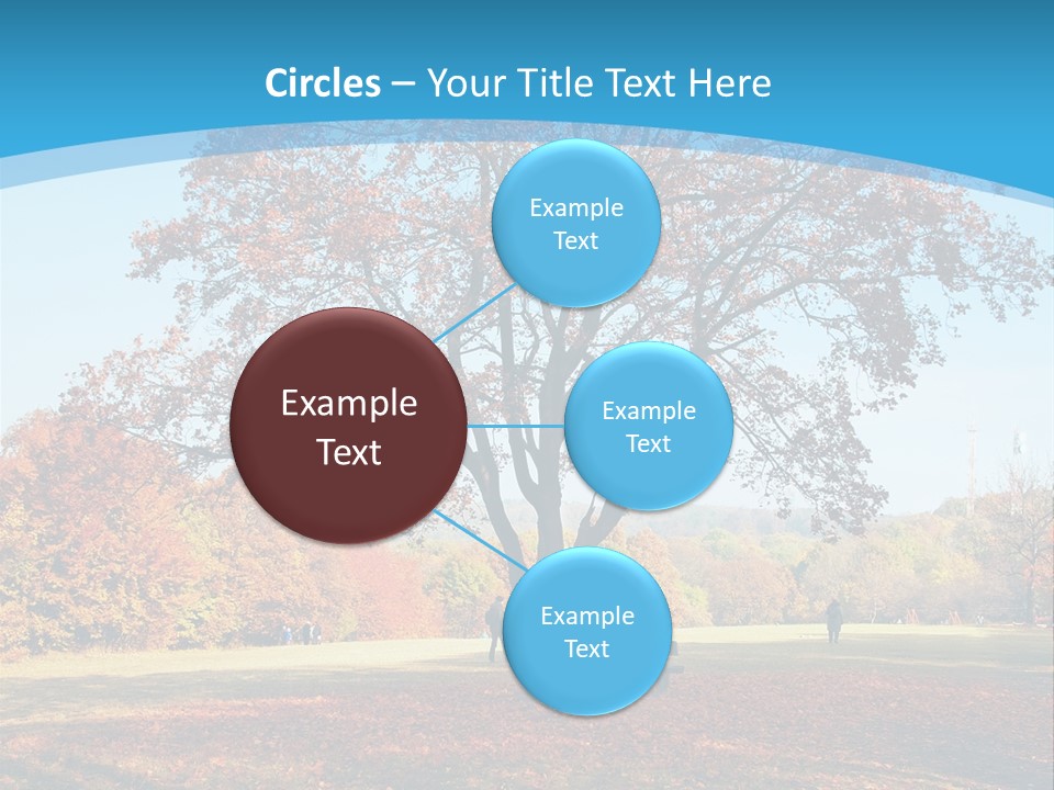 Leaf Blue Fall PowerPoint Template