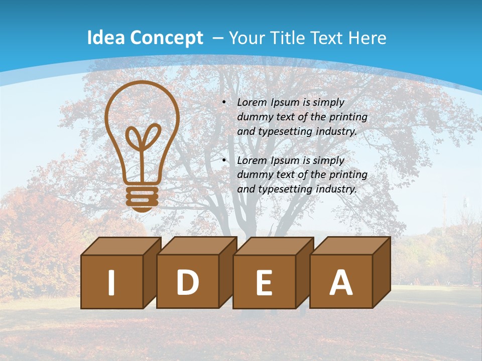 Leaf Blue Fall PowerPoint Template