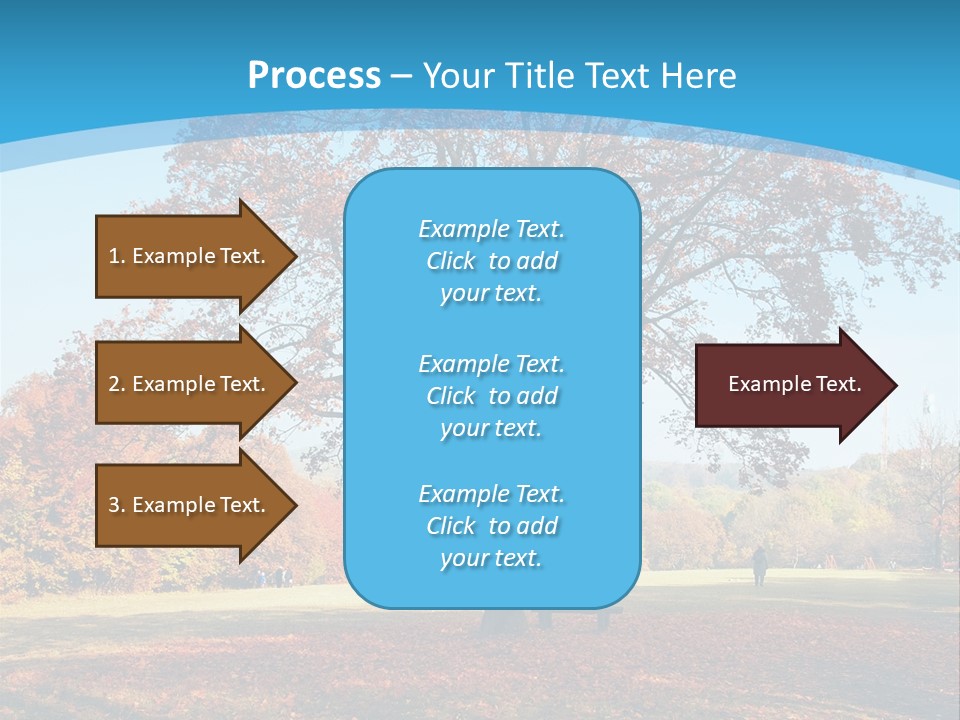 Leaf Blue Fall PowerPoint Template
