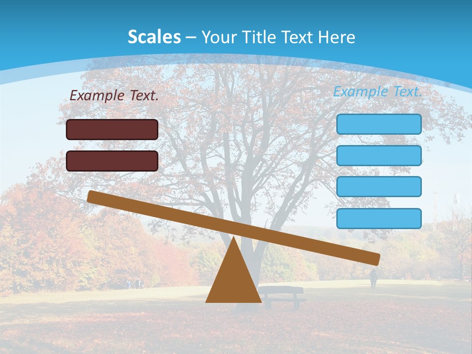 Leaf Blue Fall PowerPoint Template