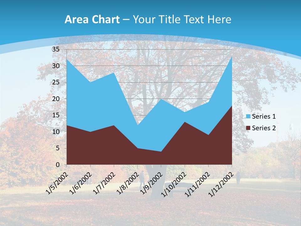 Leaf Blue Fall PowerPoint Template