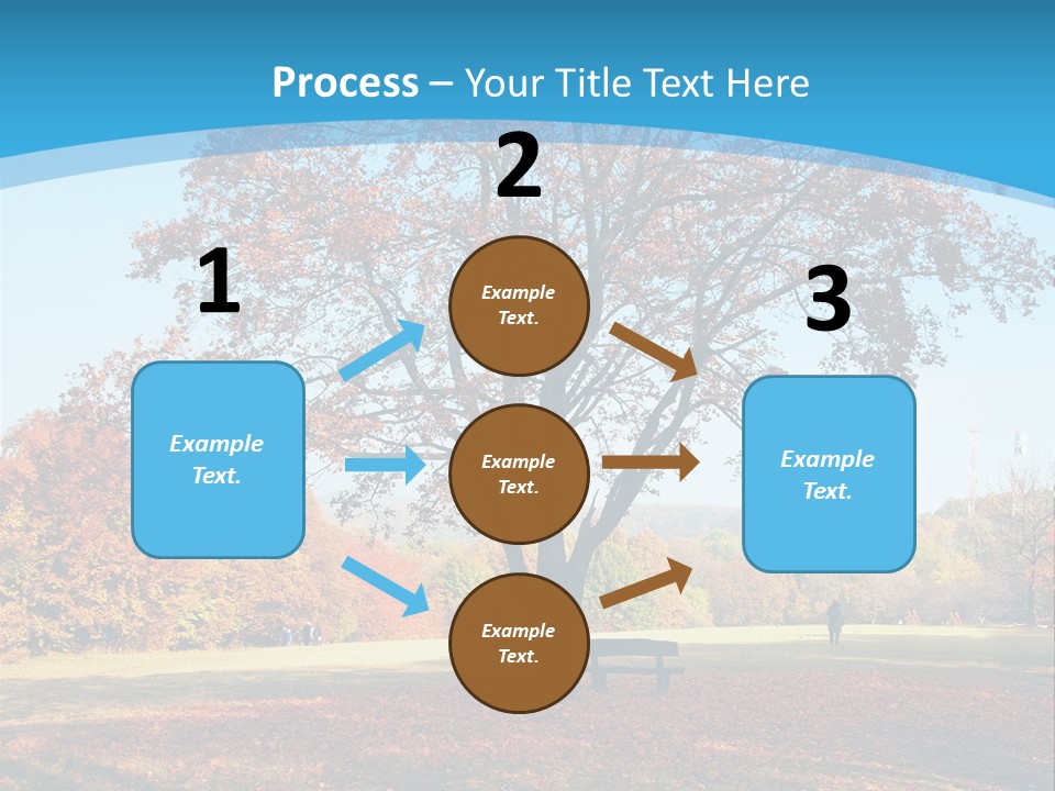 Leaf Blue Fall PowerPoint Template