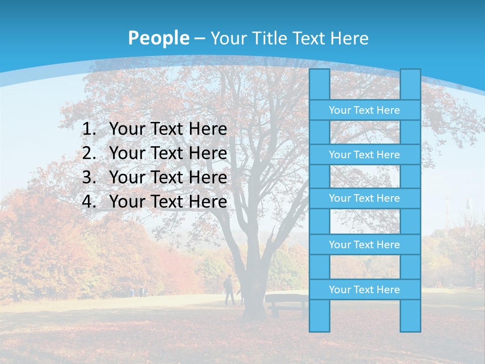 Leaf Blue Fall PowerPoint Template