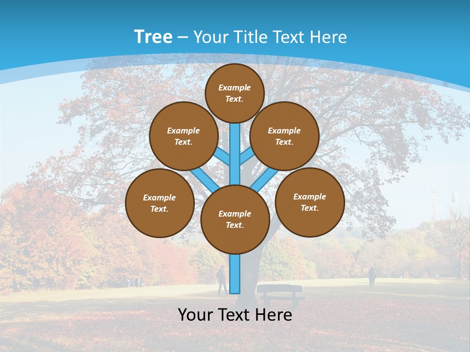 Leaf Blue Fall PowerPoint Template