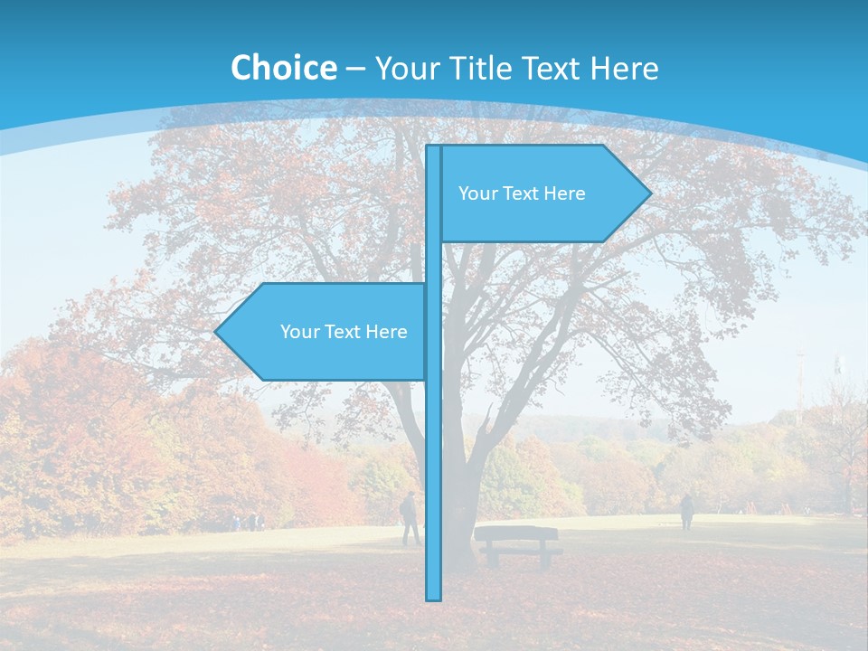 Leaf Blue Fall PowerPoint Template