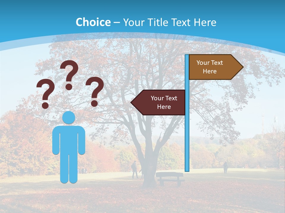 Leaf Blue Fall PowerPoint Template