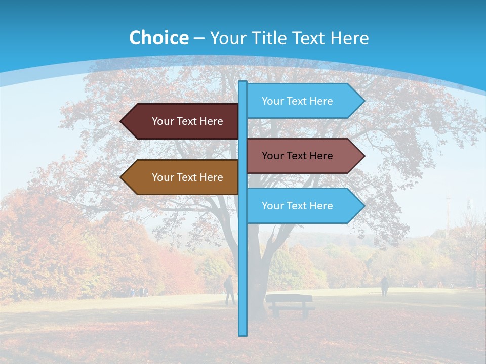 Leaf Blue Fall PowerPoint Template