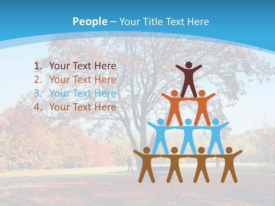 Leaf Blue Fall PowerPoint Template