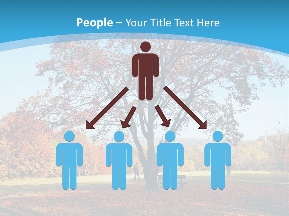 Leaf Blue Fall PowerPoint Template