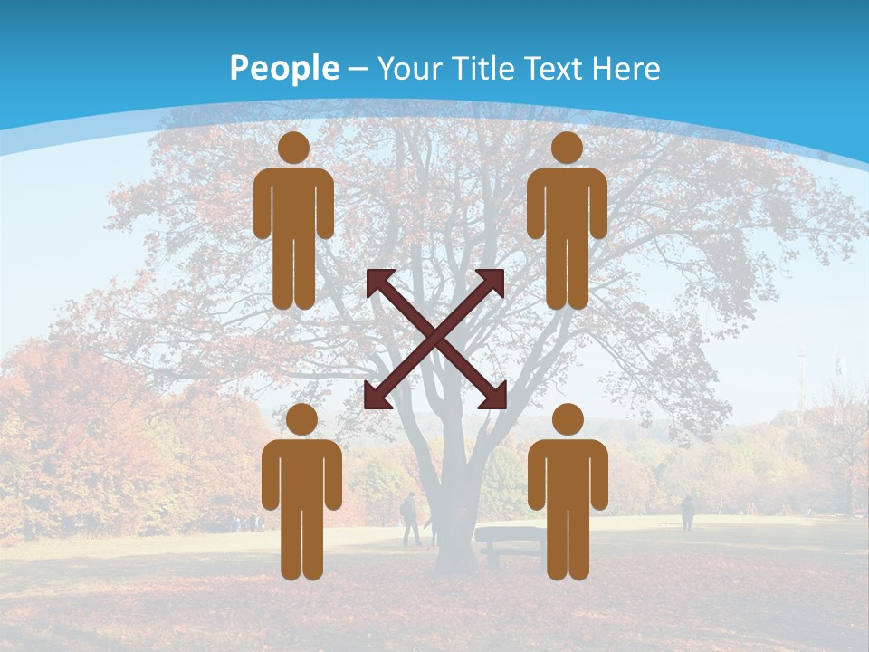 Leaf Blue Fall PowerPoint Template