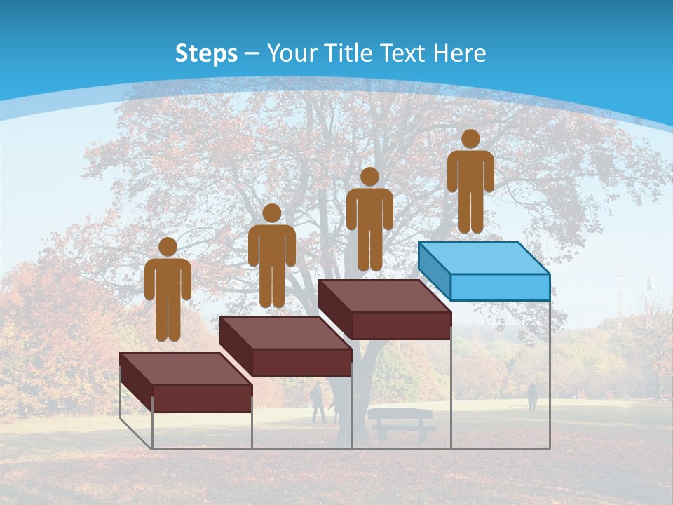 Leaf Blue Fall PowerPoint Template