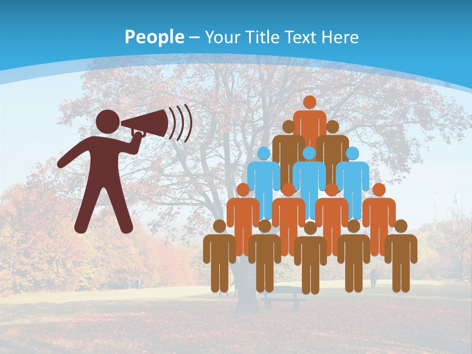 Leaf Blue Fall PowerPoint Template