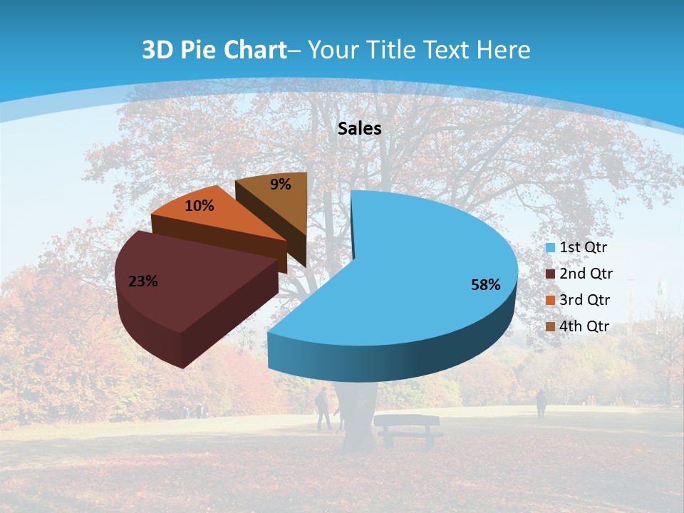 Leaf Blue Fall PowerPoint Template