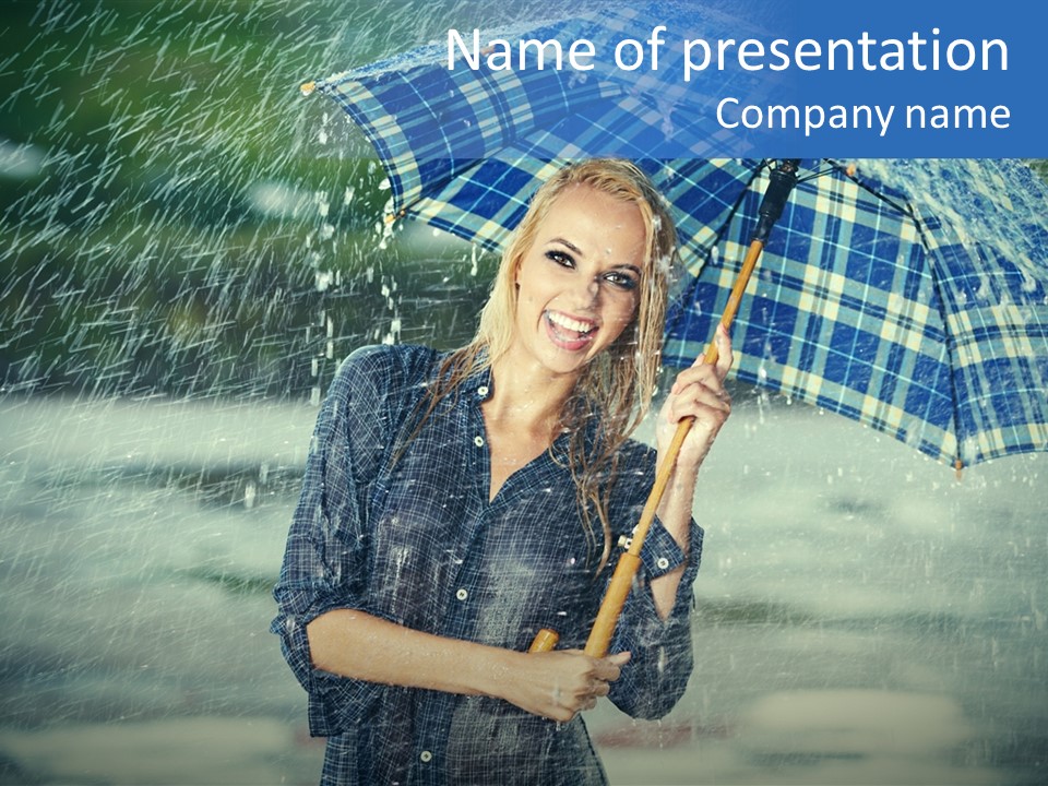 Joyful  Rain PowerPoint Template