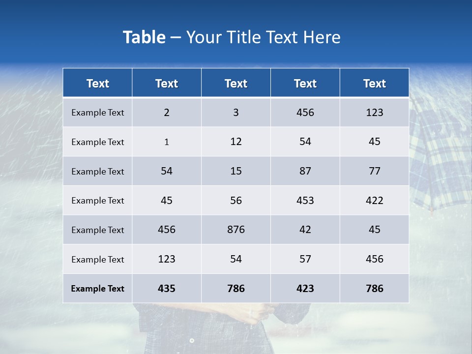 Joyful  Rain PowerPoint Template