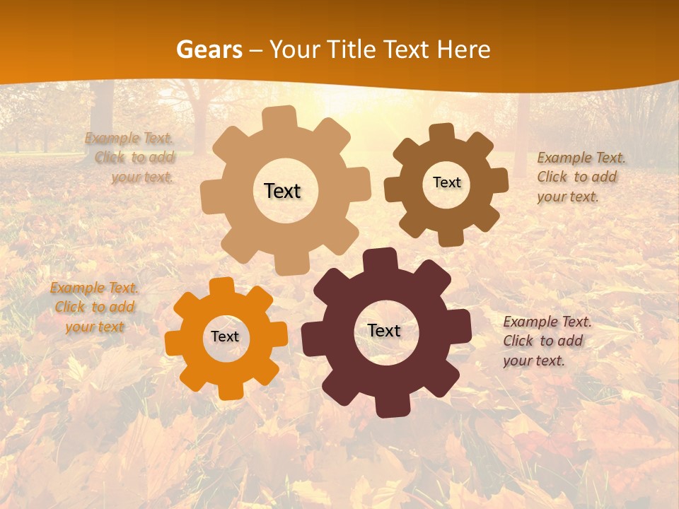 Landscape Autumn Yellow PowerPoint Template