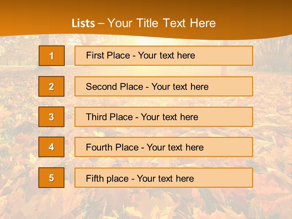 Landscape Autumn Yellow PowerPoint Template