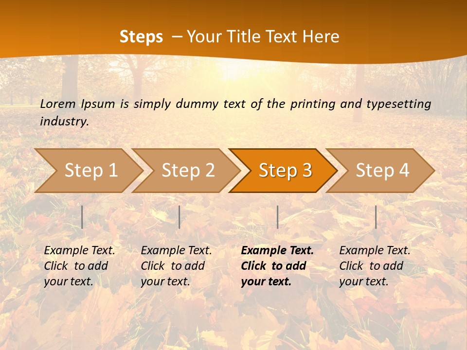 Landscape Autumn Yellow PowerPoint Template