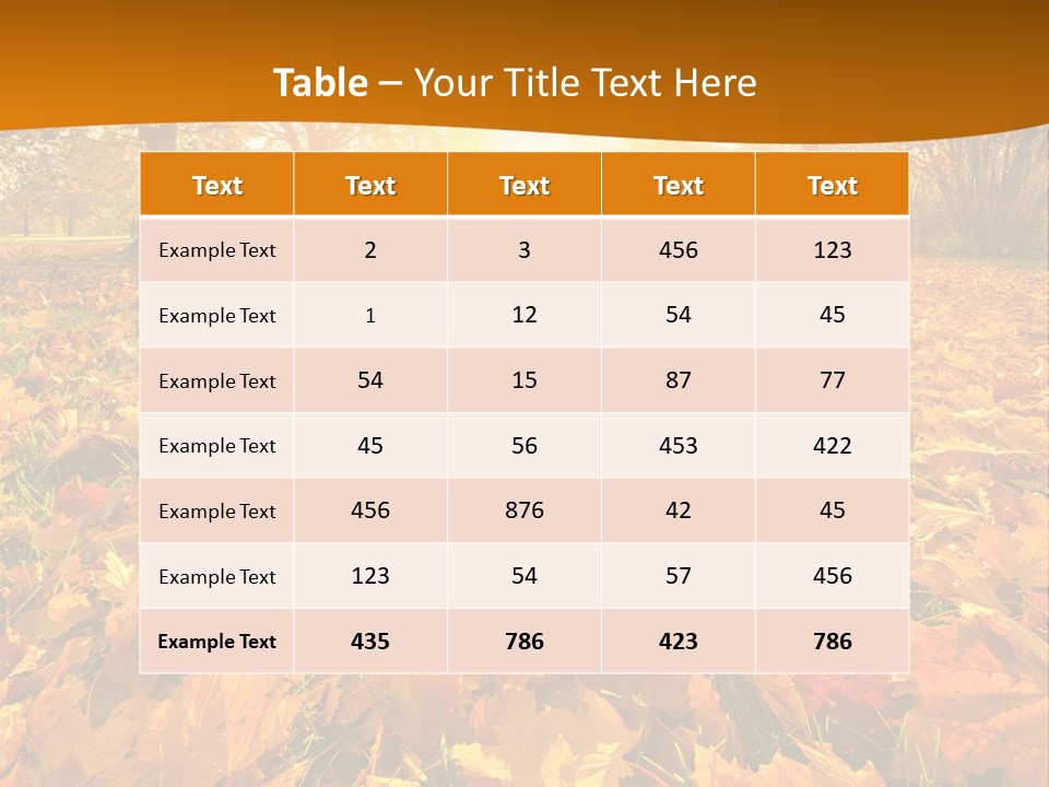 Landscape Autumn Yellow PowerPoint Template