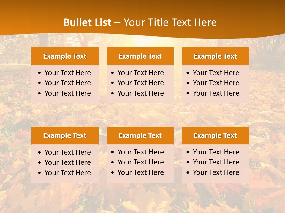Landscape Autumn Yellow PowerPoint Template