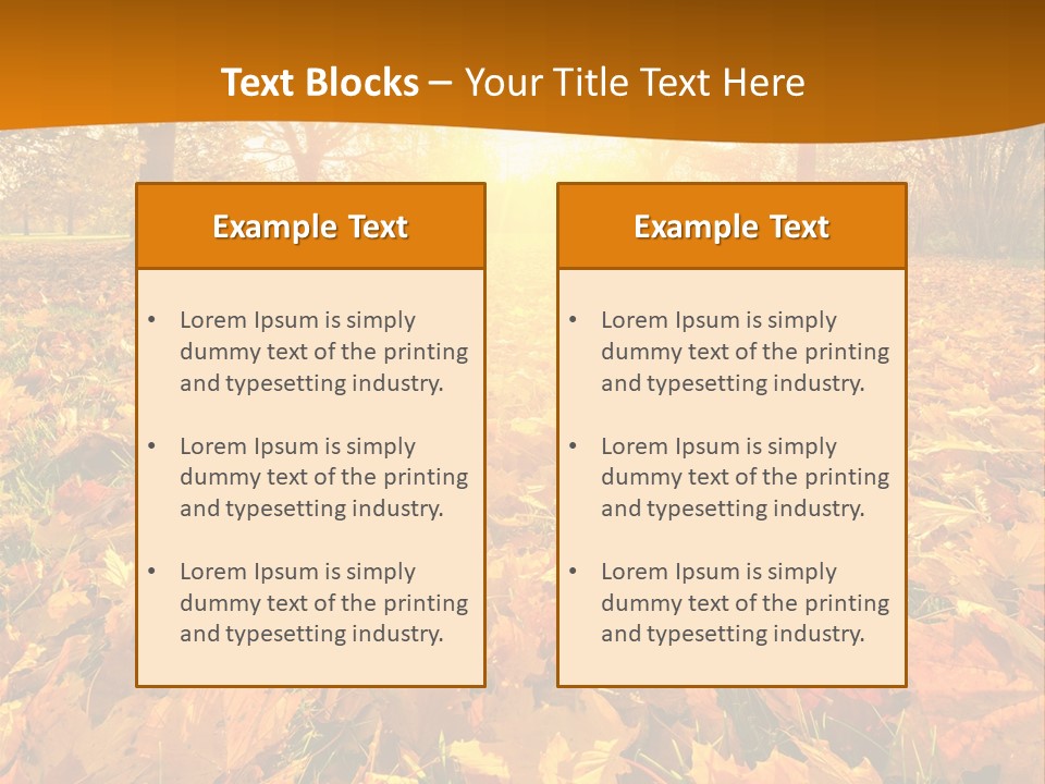 Landscape Autumn Yellow PowerPoint Template